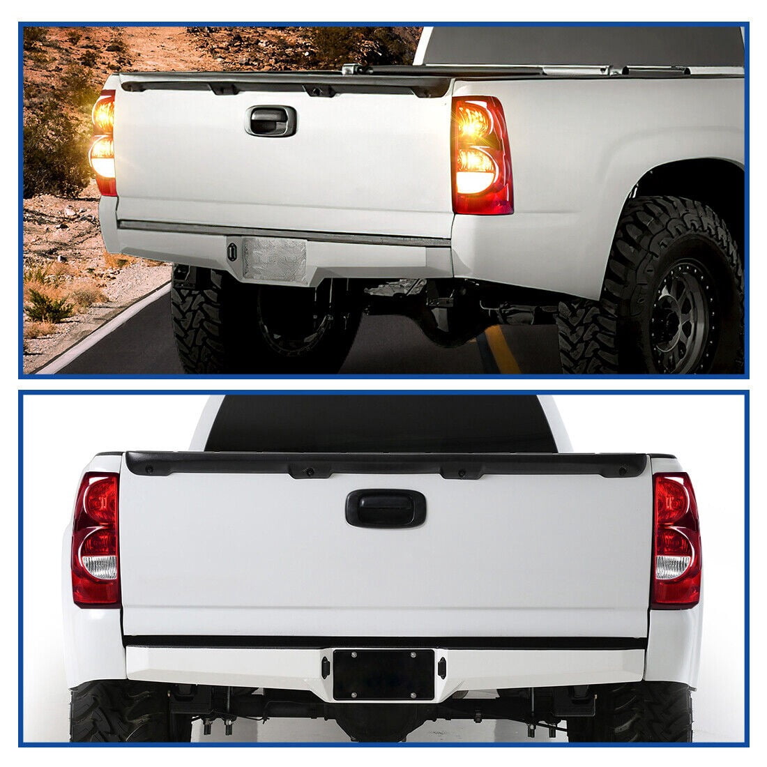 Ledkingdomus Pair Tail Lights For 2003-2006 Chevrolet Silverado 1500 2500 HD Rear Brake Lamps