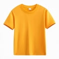 thumbnail image 4 of NIEWTR Boys Shirt Short Sleeve T-Shirt Crew Neck Casual Basic Summer Tee Tops for Kids Teen（Yellow,2-3 Years), 4 of 8