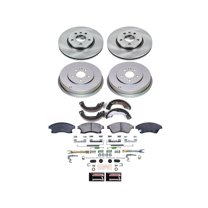 Front and Rear Brake Pad Rotor Shoe Drum Kit - Compatible with 2011 - 2015 Chevy Cruze 2012 2013 2014