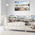 thumbnail image 3 of Designart Pier into Sea Bavaria Panorama - Seascape Throw Pillow - 12x20, 3 of 5