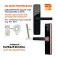 thumbnail image 2 of Door Lock, Tuya Bluethooth Biometric Fingerprint Electronic Lock RFID Card Remote Unlocking Smart Door Lock ,Easy to Install, 2 of 7