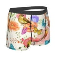thumbnail image 3 of Bingfone Flowers And Birds Watercolor Men'S Underwear - Casual Stretch Boxer Briefs-Small, 3 of 9