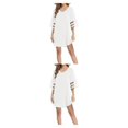 thumbnail image 4 of Qarigey Vestido informal para mujer, traje de baño que cubre hasta 3/4, manga de campana, empalme de malla, ropa de playa con cuello en V Type3 NO3, 4 of 6