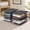 Gray Lid, variant on Snaplock Clear Plastic Storage Bin 6 Qt/1.5 Gallon with Secure Lid, Stackable & Nestable Organizer for Home Office Garage Dorm Room, Blue Lid, Pack of 10