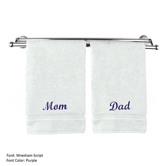 BC BARE COTTON Luxury Hotel & Spa Mom and Dad Hand Towels Wedding Engagement