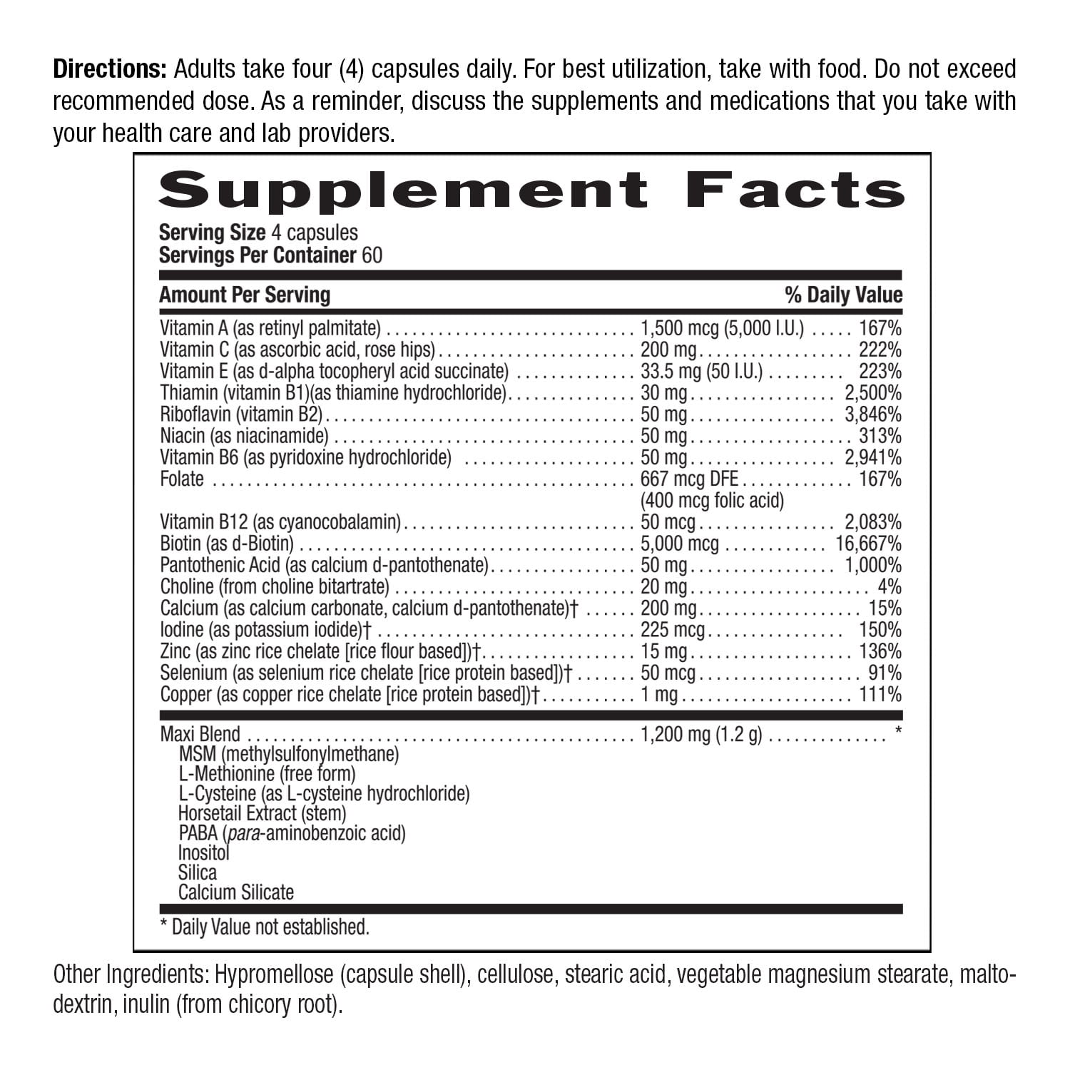 Country Life, Maxi-Hair Plus Biotin, Supports Healthy Hair, Skin and Nails, Daily Supplement, 240 ct