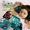 thumbnail image 2 of KAINSY Personalized Toddler Nap Mat, Plant Theme with Flowers and Tree, Custom Name Sleeping Bag Blanket for Boys and Girls, Ideal for Kindergarten, Daycare, Preschool, Home & Travel, 2 of 8