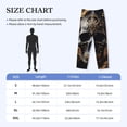 thumbnail image 4 of Lsque Gold Pattern Black Skull Print Men's Pajama Pants, Lounge Pant - Comfortable Home Wear,Elastic Waistband, Stylish Design-X-Large, 4 of 9