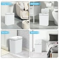 thumbnail image 5 of CshidWorld Automatic Bathroom Trash Can with Lid, 3.95 Gallon Touchless Trash Bin, Smart Plastic Slim Garbage Can Small White Wastebasket for Bedroom, Bathroom, Office, Living Room, Toilet, RV, 5 of 7