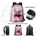 thumbnail image 6 of Uourmeti Panda Cherry Blossom Pattern Backpack for Women, 17 Inch Spacious Storage Anti Wear Travel Backpack for Tourism Work, 6 of 6