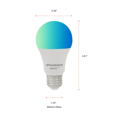 

SYLVANIA Wifi Smart Light Bulb LED 60W Equivalent Full Color Dimmable A19