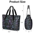 thumbnail image 3 of Tote Bag for Women - Black Halloween Ghost Spider Pattern Shoulder Bag - Large Utility Work Duffle Bag with Zipper Handbag for Travel, Work, Sprots, 3 of 5