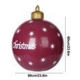 thumbnail image 4 of Herrnalise 24 Inch PVC Giant Inflatable Christmas Balls Ornaments Ball Large Outdoor Indoor Xmas Blow Up Christmas Decorations Ball for Holiday Yard Lawn Porch Tree Decor, 4 of 8