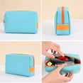 thumbnail image 2 of Bolsa de cosméticos Juego de 3 bolsas de maquillaje para bolso bolsa de viaje belleza cremallera organizador bolsa regalos para mujeres, cuero PU lavable impermeable, 2 of 5