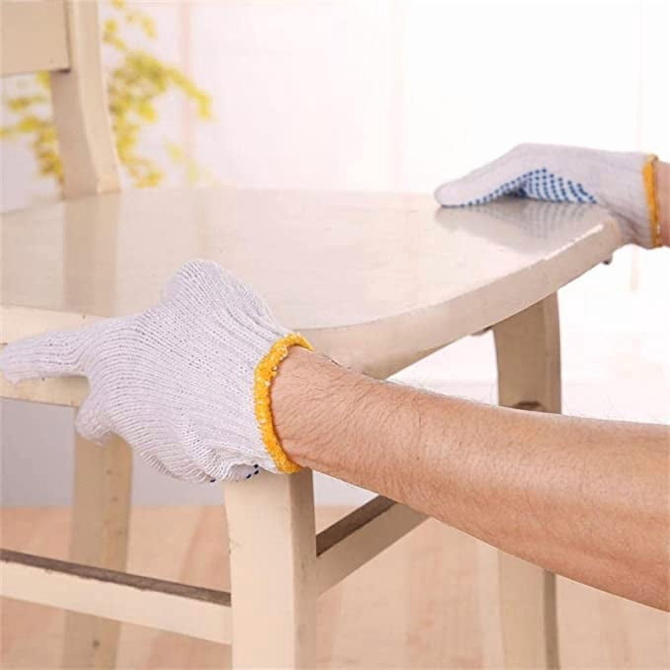 60 Pairs Safety Work Gloves, Cotton Knit with Non-slip Grip Dots, Breathable Lightweight Working Gloves for Gardener Worker Farmer Men, Women