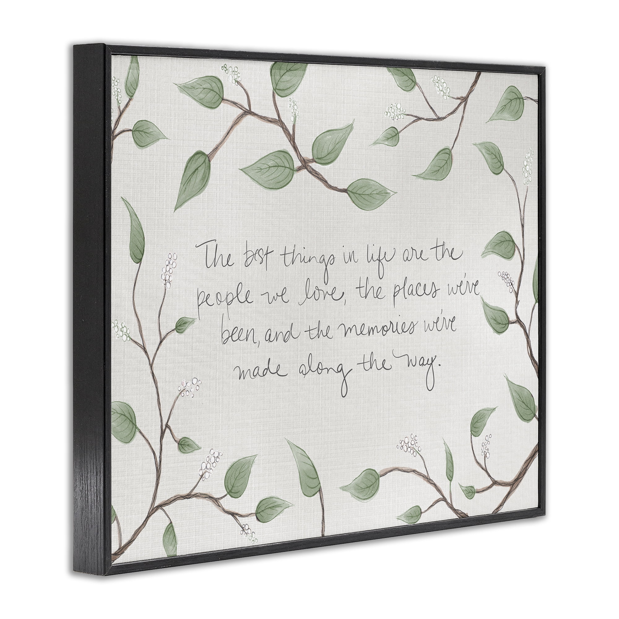 Stupell Industries The Best Things In Life Black Framed Giclee Art, design by SD Graphics Studio