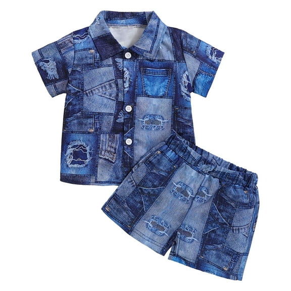 Pimfylm Toddler Baby Boy Summer Outfit,Designer Kids Clothes Boys Comfortable And Breathable Short Sleeved Twopiece Set With Cute Cartoon Prints