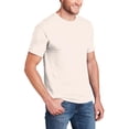thumbnail image 4 of Hanes Men Beefy-T Heavyweight Cotton Crew Neck T-Shirt, Short Sleeve, Natural, 1-Pack, Sizes S-3XL, 4 of 5
