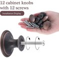 thumbnail image 5 of Set Of 12 Vintage Chic Cupboard Knobs - Antique Kitchen Cupboard Pulls - 30mm Round Door Knobs - Red Bronze, 5 of 5