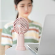 Mirror wind Handheld Spray Small Fan Mini Portable USB Office Desk Cooling Fan (White)