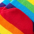thumbnail image 5 of Winter Fall Breathable Middle Tube Socks for Women Rainbow Striped Toe Separator Five Finger Athletic Anklet Socks, 5 of 9