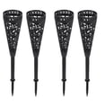 thumbnail image 2 of Outdoor Garden Planters, Metal Flower Garden Stakes, 36inTall Cones, Black Iron, Decorative Baskets, Cutout Design, Patio Garden, Yard, 4 Pc, 2 of 9