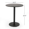 thumbnail image 4 of GDF Studio Keairns Outdoor 3 Piece Bistro Set, Matte Metal Black, 4 of 13