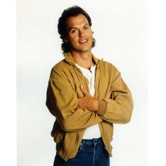 Michael Keaton posed in Brown Coat Photo Print (24 x 30)