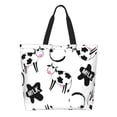 thumbnail image 1 of Fotbe Cute Cow and Milk Stains Bolsa Tote Estética de Lona con Estampado para Mujer - Bolsa Reutilizable de Hombro Casual para Vacaciones, Compras, Trabajo y Gimnasio, 1 of 8