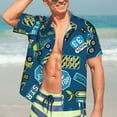 thumbnail image 7 of Disketp Hawaiian Shirts For Men,Cartoon Heavy Equipment Machinery Road Construction Print Mens Casual Short Sleeve Button Down Shirts Beach Shirt, 7 of 7