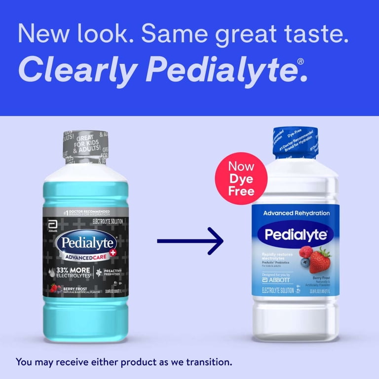 Pedialyte Advanced Rehydration Drink, Berry Frost, 1L, 4 Pack photo 2