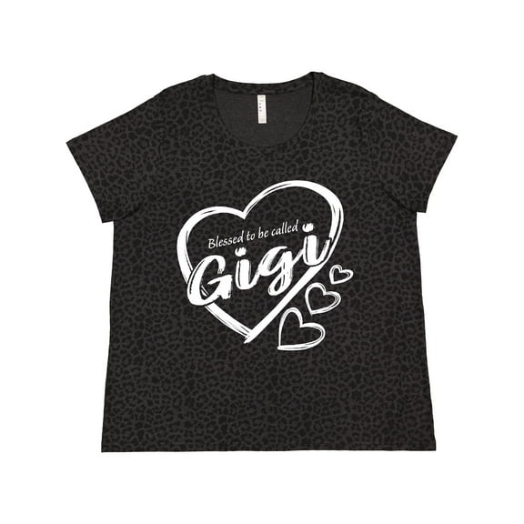 Inktastic Blessed to Be Called Gigi Cute Heart Design Women's Plus Size T-Shirt