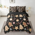 thumbnail image 2 of Manfei Gingerbread Man 7-Piece Twin Bedding Sets,Christmas Tree Bedding Comforter Set,Happy New Year Breathable Sheet Sets,Luxury Kids Bedroom Decor,Reversible, 2 of 8