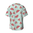 thumbnail image 4 of Goofa Watermelon Printed Men's Casual Short-sleeved Shirt,Lightweight Breathable Button-down,Summer Casual men's top,Versatile Fashion shirt-Medium, 4 of 7
