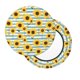 thumbnail image 2 of Disketp Blue White Striped Sunflower A Funda Redonda para Taburete, Funda de Cojín para Silla de Bar Suave y Elástica-13 inch, 2 of 7