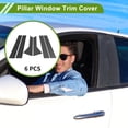 thumbnail image 2 of Moldura de Ventana del Poste de la Puerta Unique Bargains para Chevy Trax 2024 Patrón de Fibra de Carbono Negro Frontal Trasero Izquierdo Derecho Sticker Antirrayones Cubierta de Postes 6 Pcs, 2 of 7