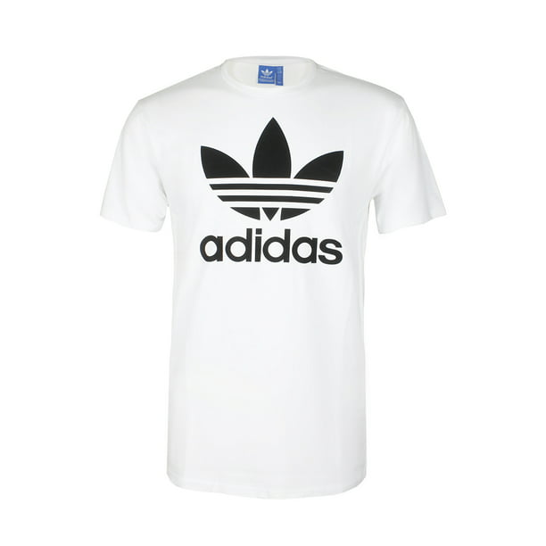 Adidas Men's Short-Sleeve Trefoil Logo Graphic T-Shirt White L ...