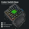 thumbnail image 5 of One Handed Gaming Keyboard 35 Keys Waterproof Wide Palm Rest Black Single Handed Keyboard For Computer Mobile Games,35 Keys Gaming Keyboard,K13 Gaming Keypad, 5 of 6