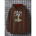 thumbnail image 3 of Estampado De Gamepad Roto, Sudadera Con Capucha Gráfica Para Hombre, Cómodo Suéter Con Capucha Suelto Con Cordón De Moda, 3 of 4