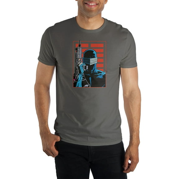 Mens G.I. Joe Snake Eyes Movie Character Grey Graphic Tee-L
