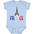 thumbnail image 3 of Inktastic France Eiffel Tower Flag in Text Boys or Girls Baby Bodysuit, 3 of 5