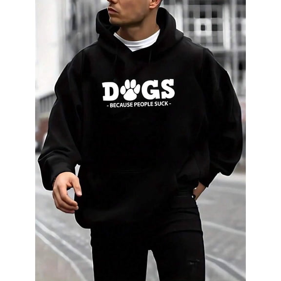 Dog Youth Autumn Winter Men's Hoodie American Fashion Printed Top Men's Gift
