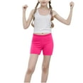 thumbnail image 5 of ShomPort Girls Bike Shorts Stretch Elastic Waist Athletic Casual Yoga Dance Shorts Kids Workout Leggings, 5-14 Years, 5 of 9