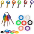 thumbnail image 1 of 24Pcs Fashion Silicone Soft Hollow Key Cap Fobs Locks Covers Keychain Accessory, 1 of 1