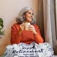 thumbnail image 4 of Happy Retirement Gifts for Women 2023, Retirement Gifts for Women, Best Goodbye Retirement Gifts for Friends, Teachers, Nurses, Doctors, Coworker Soft Flannel Retirement Blanket Throw 60 * 80inch, 4 of 6