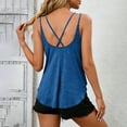 thumbnail image 5 of DAFPZW Womens Tank Tops Crew Neck Loose Fit Shirt Basic Casual Going Out Tops Trendy Summer Ruffled Hem Sleeveless Shirts, 5 of 6