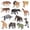 As shown, variant on CanGonggg Mini Prehistoric Mammal Toy Set 12 Pieces Of Animal Dolls Wild Animal Dolls Long-haired Saber-toothed Model Doll Children's Birthday Baby Toys 6-12 Months Baby Girl Toys Toddler Toys Age 1-2