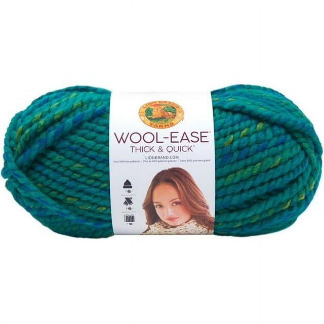 Lion Brand 640-550 Wool-Ease Thick & Quick Yarn, Bluegrass