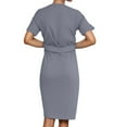 thumbnail image 3 of Youmylove Women Scrubs Dress Workwear Women's Short Sleeved V Neck Work Dress Slim Fit Scrub Dress For Women Nurse Dress Outfit Beach Vacation Clothes, 3 of 4