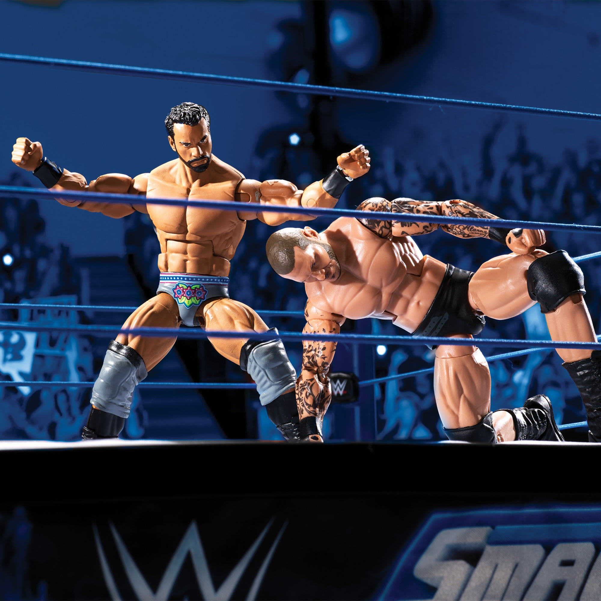 wwe smackdown live main event ring with jinder mahal figure